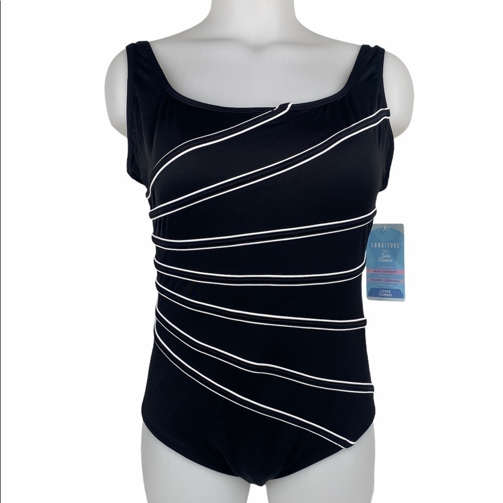 SWIM Solutions Colorblock Long Torso Swimsuit